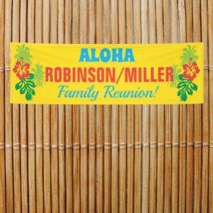 Wiedersehen Aloha Luau Theme Banner