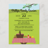 Wiedersehen am Picnic-Tisch des Parks Einladungspostkarte (Vorderseite)