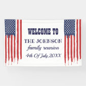 Wiedersehen American Flag Banner (Horizontal)