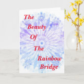 Wiedersehen an der Regenbogenbrücke Faltkarte 5" x Karte (Gelbe Blume)