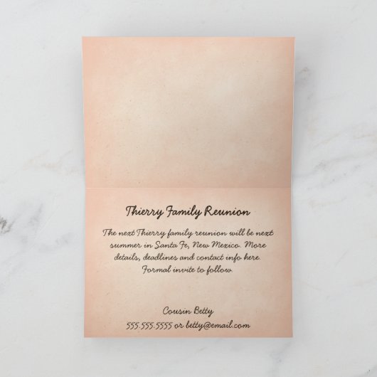 Wiedersehen Ankündigung (Innenseite)