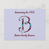 Wiedersehen Ankündigung B der Einladung Postkarte (Vorderseite)