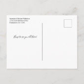 Wiedersehen Ankündigung Datum freihalten Postkarte (Rückseite)