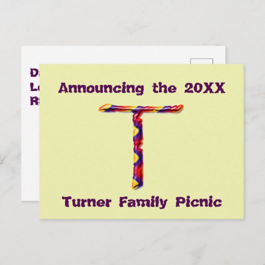 Wiedersehen Ankündigung der Familie Farblicher Bri (Vorne/Hinten)