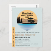 Wiedersehen-Ankündigung der Familie Postkarte (Vorne/Hinten)