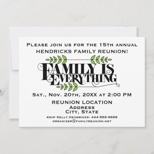 Wiedersehen-Ankündigung Einladung (Vorderseite)