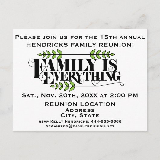 Wiedersehen-Ankündigung Postkarte (Vorderseite)