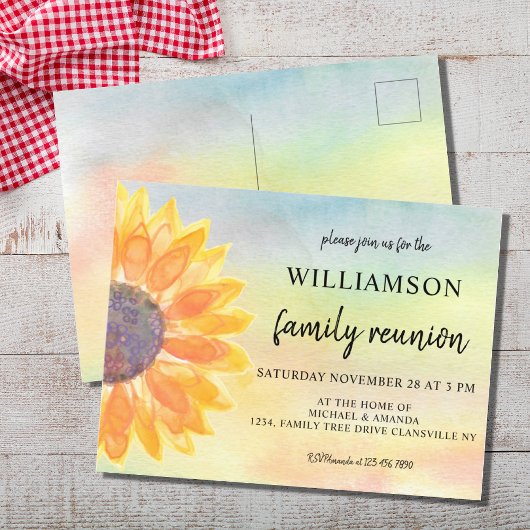 Wiedersehen Ankündigungspostkarte