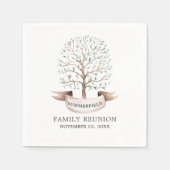 Wiedersehen Annual Get Together Watercolor Tree Serviette (Vorderseite)