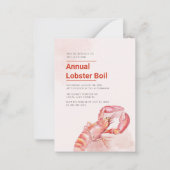 Wiedersehen Annual Lobster Boil Budget Laden Mitteilungskarte (Vorderseite)