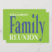 Wiedersehen Ansammlung Fett Modern Blue Green Einladung (Vorne/Hinten)