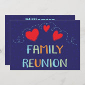 Wiedersehen Ansammlung Herkunft Genealogie Einladung (Vorne/Hinten)