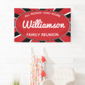 Wiedersehen Ansammlung Schwarz, Rot und Weiß Banner (Insitu)