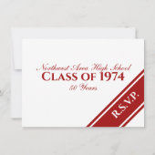 Wiedersehen-Antwortformular für unterschiedliche S Einladung (Rückseite)