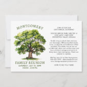 Wiedersehen-Aquarellbaum Einladung (Vorderseite)