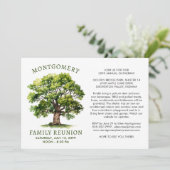 Wiedersehen-Aquarellbaum Einladung (Stehend Vorderseite)