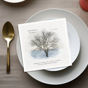 Wiedersehen-Aquarellbaum Serviette