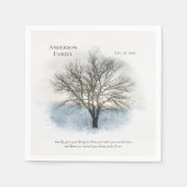 Wiedersehen-Aquarellbaum Serviette (Vorderseite)