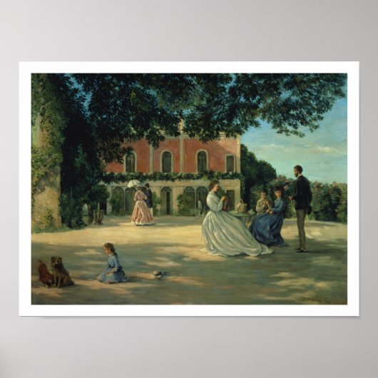 Wiedersehen auf der Terrasse von Meric, 1867 Poster (Vorne)