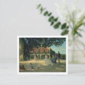 Wiedersehen auf der Terrasse von Meric, 1867 Postkarte (Stehend Vorderseite)