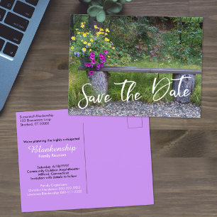 Wiedersehen-austauschbares Foto Save the Date Postkarte
