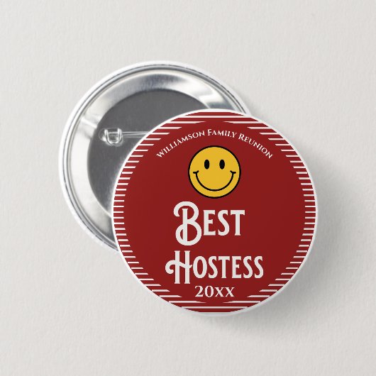 Wiedersehen Award Best Hostess Button (Vorne & Hinten)