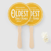 Wiedersehen Award für älteste Familienmitglieder Fächer (Vorne und Hinten)