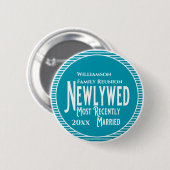 Wiedersehen Award für Familie neu Verheiratet Button (Vorne & Hinten)