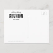 Wiedersehen B/W-Muster für eine Familie oder Klass Einladungspostkarte (Rückseite)