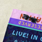 Wiedersehen Band Retro 70er Concept Logo Neon Strandtuch (Beispiel)