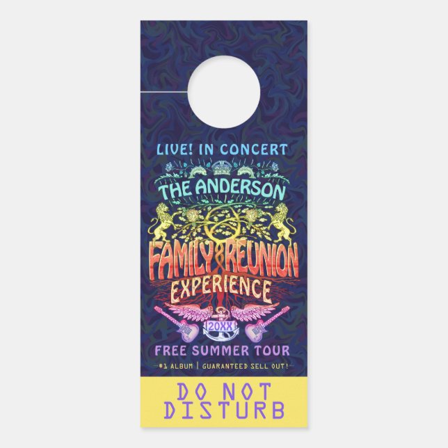 Wiedersehen Band Retro 70er Concept Logo Neon Türanhänger (Vorderseite)