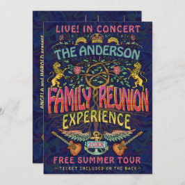 Wiedersehen Band Retro 70er Konzert Thema Familie Einladung