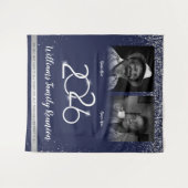 Wiedersehen-Banner der benutzerdefinierten Familie Wandteppich (Vorderseite (Horizontal))