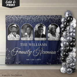 Wiedersehen-Banner der benutzerdefinierten Familie Wandteppich