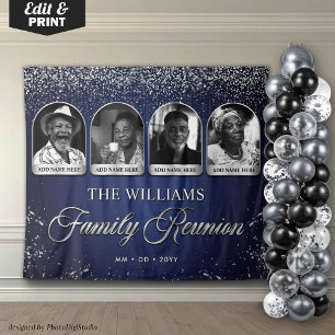 Wiedersehen-Banner der benutzerdefinierten Familie Wandteppich