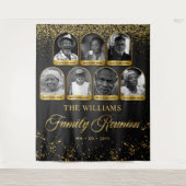 Wiedersehen-Banner der benutzerdefinierten Familie Wandteppich (Vorderseite)