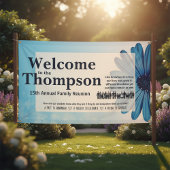 Wiedersehen-Banner der Familie (Blaue Blume) Banner