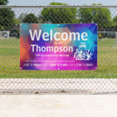 Wiedersehen-Banner der Familie (farbenfrohe Geomet Banner (Insitu)