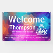 Wiedersehen-Banner der Familie (farbenfrohe Geomet Banner (Horizontal)