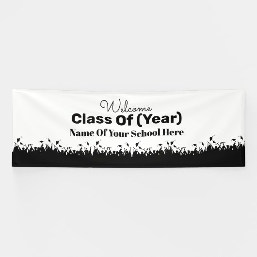 Wiedersehen-Banner der großen Klasse Graduiert Sil Banner (Horizontal)