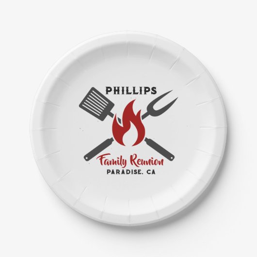 Wiedersehen Barbeque-Cookout Pappteller (Vorderseite)