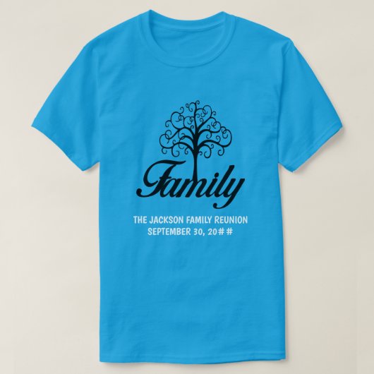 Wiedersehen-Baum der Familie individuell anpassbar T-Shirt (Design vorne)