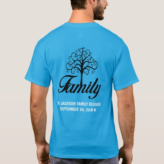 Wiedersehen-Baum der Familie individuell anpassbar T-Shirt (Rückseite)
