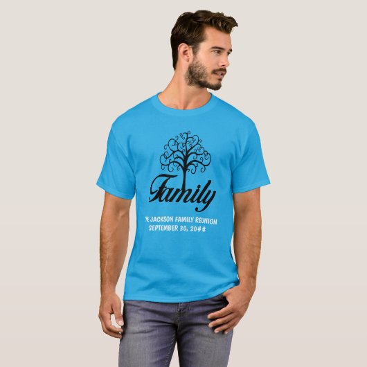 Wiedersehen-Baum der Familie individuell anpassbar T-Shirt (Vorne ganz)