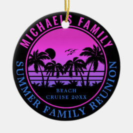 Wiedersehen Beach Cruise Sunset Vacation 60er Keramik Ornament