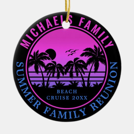 Wiedersehen Beach Cruise Sunset Vacation 60er Keramik Ornament (Vorne)