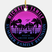 Wiedersehen Beach Cruise Sunset Vacation 60er Keramik Ornament (Hinten)