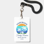 Wiedersehen Beach Palm Tree Cruise Ausweis (Vorderseite mit Lanyard)