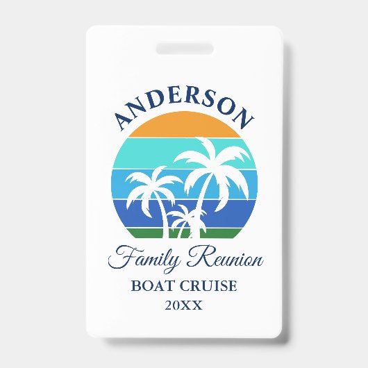 Wiedersehen Beach Palm Tree Cruise Ausweis (Vorderseite)