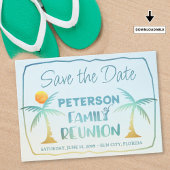 Wiedersehen Beach Palm Trees Tropical Script Save The Date